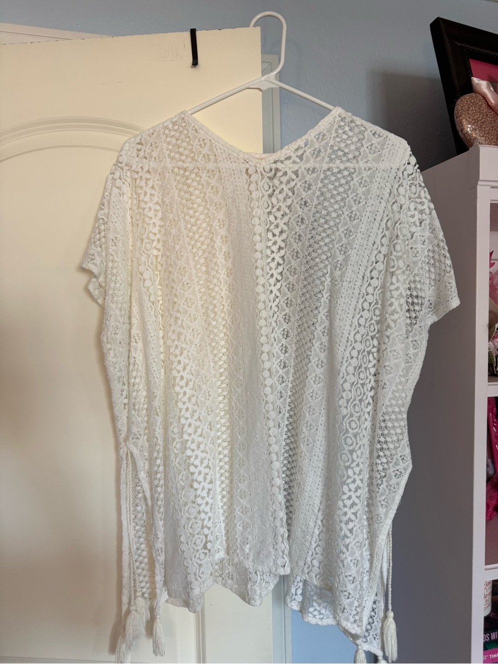 GB girls White Crochet Swim Coverup